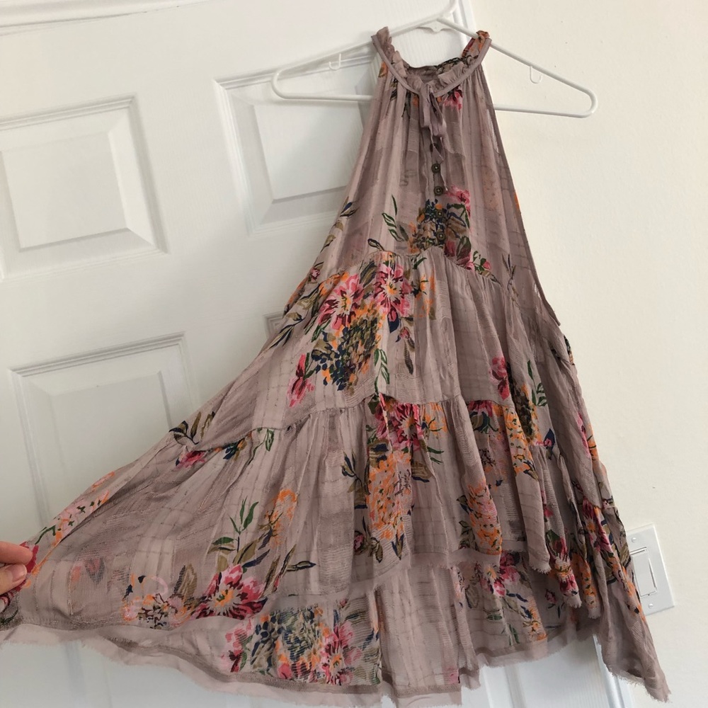 [Urban Outfitters] Sheer Floral Sleeveless Tunic, XS